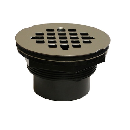 Jones Stephens 2in. ABS Drop-in Solvent Outlet Shower Stall Drain with Stainless Steel Strainer D41307